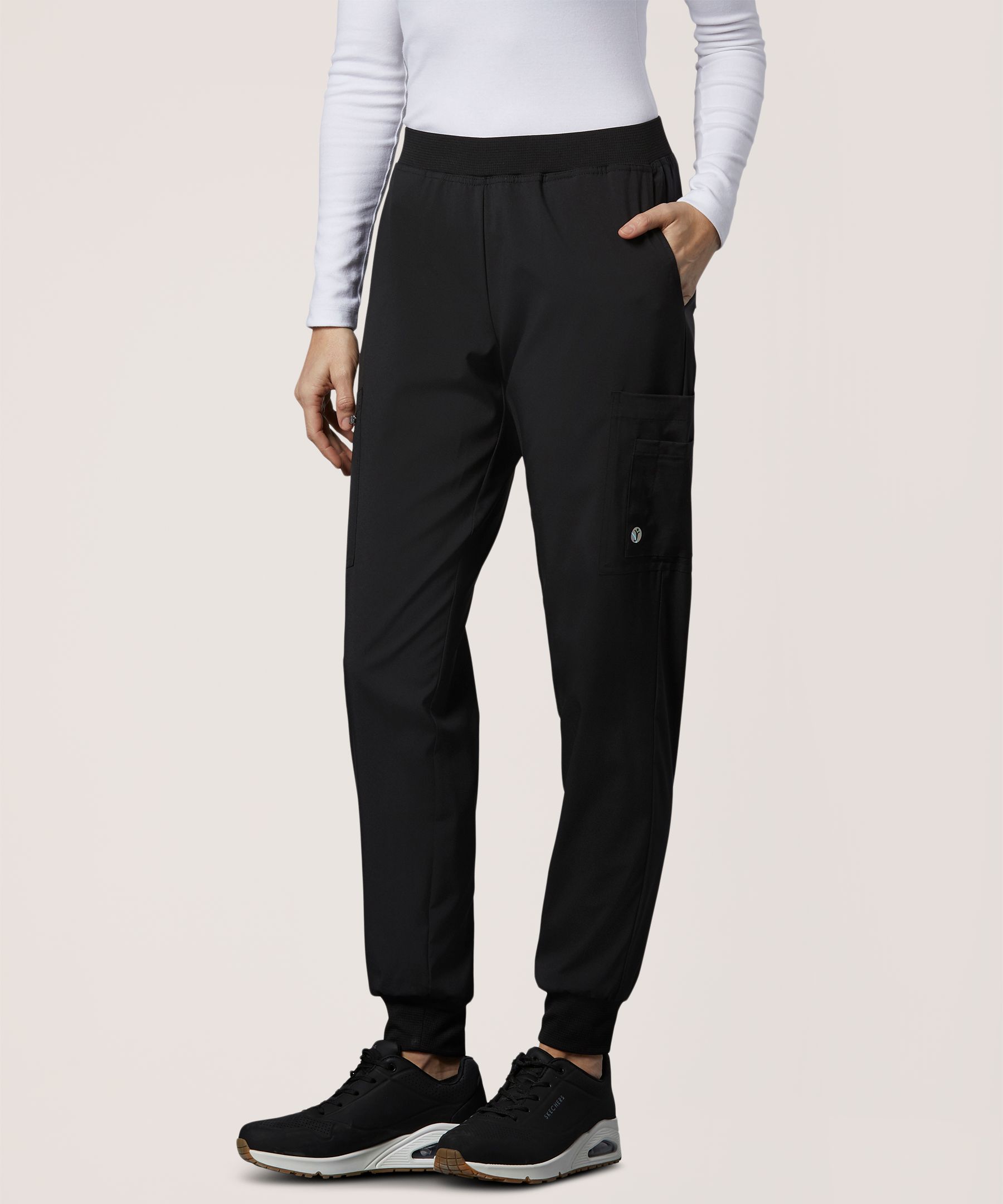 Scrubletics Women's Jogger Fit Elastic Stretch Waist Scrub Pants