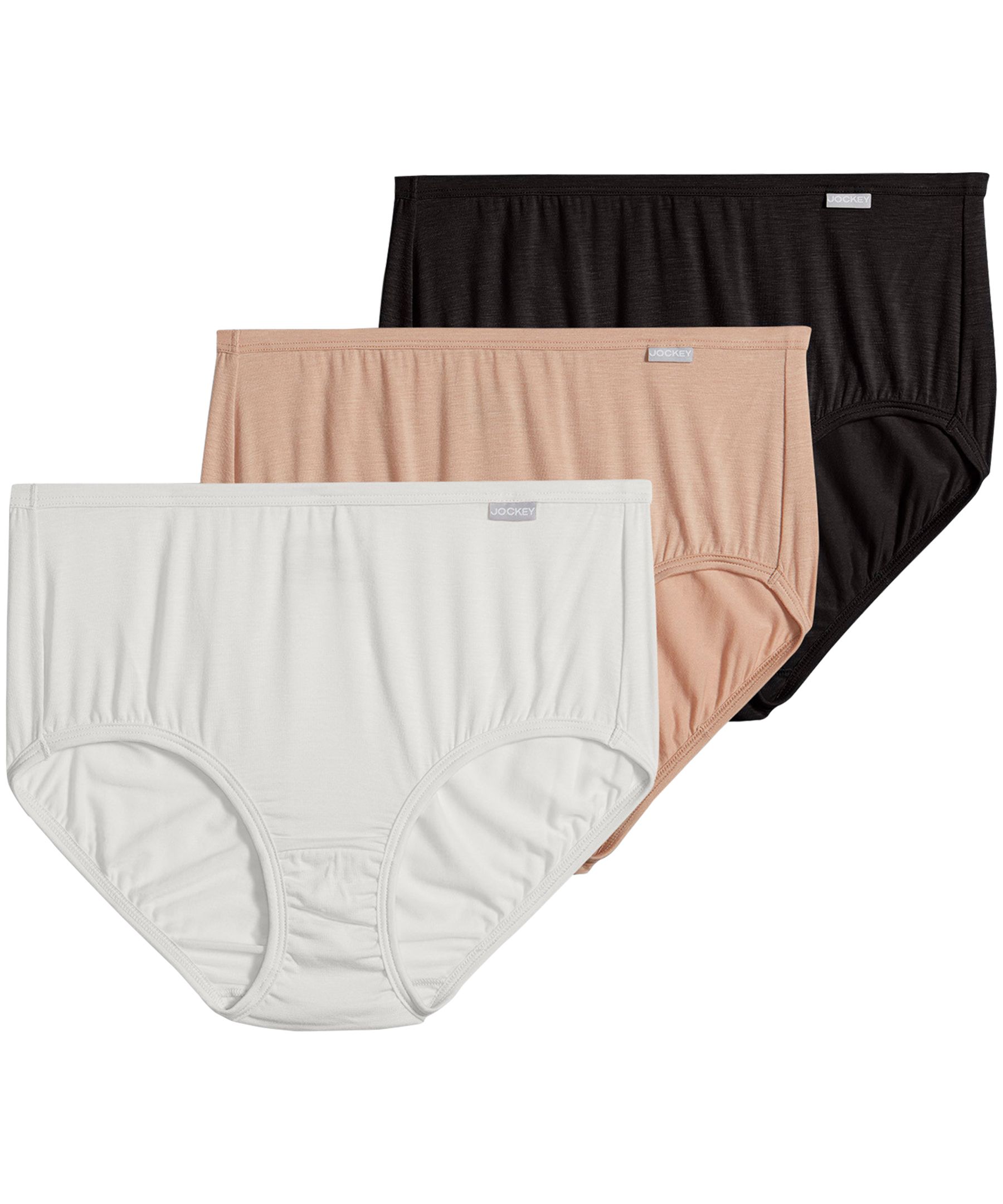 Jockey Women's 3 Pack Elance Supersoft Brief Underwear