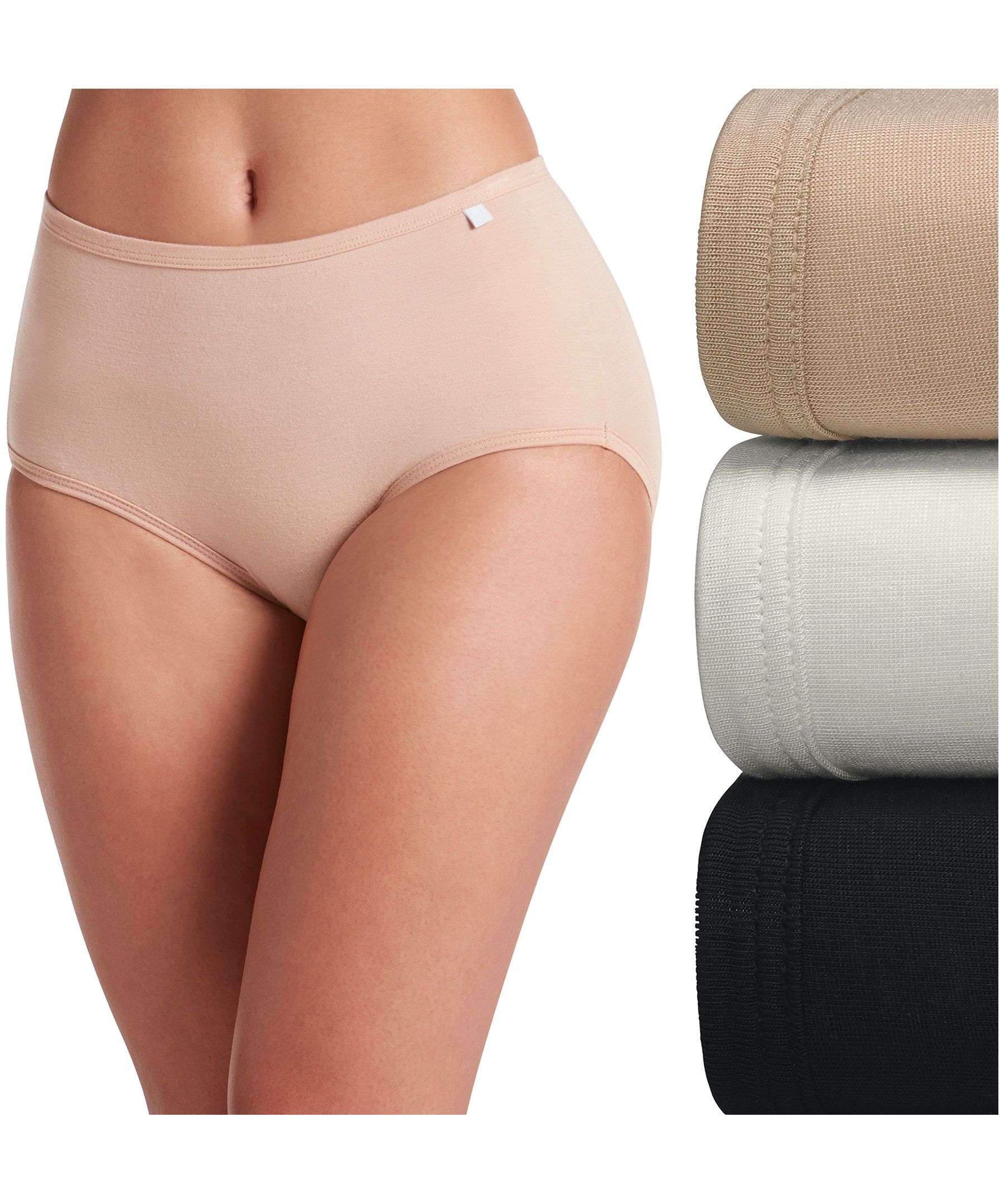 ICCLEK Soft Cotton Cup Front Zipper Middle Aged Underwear Ladies