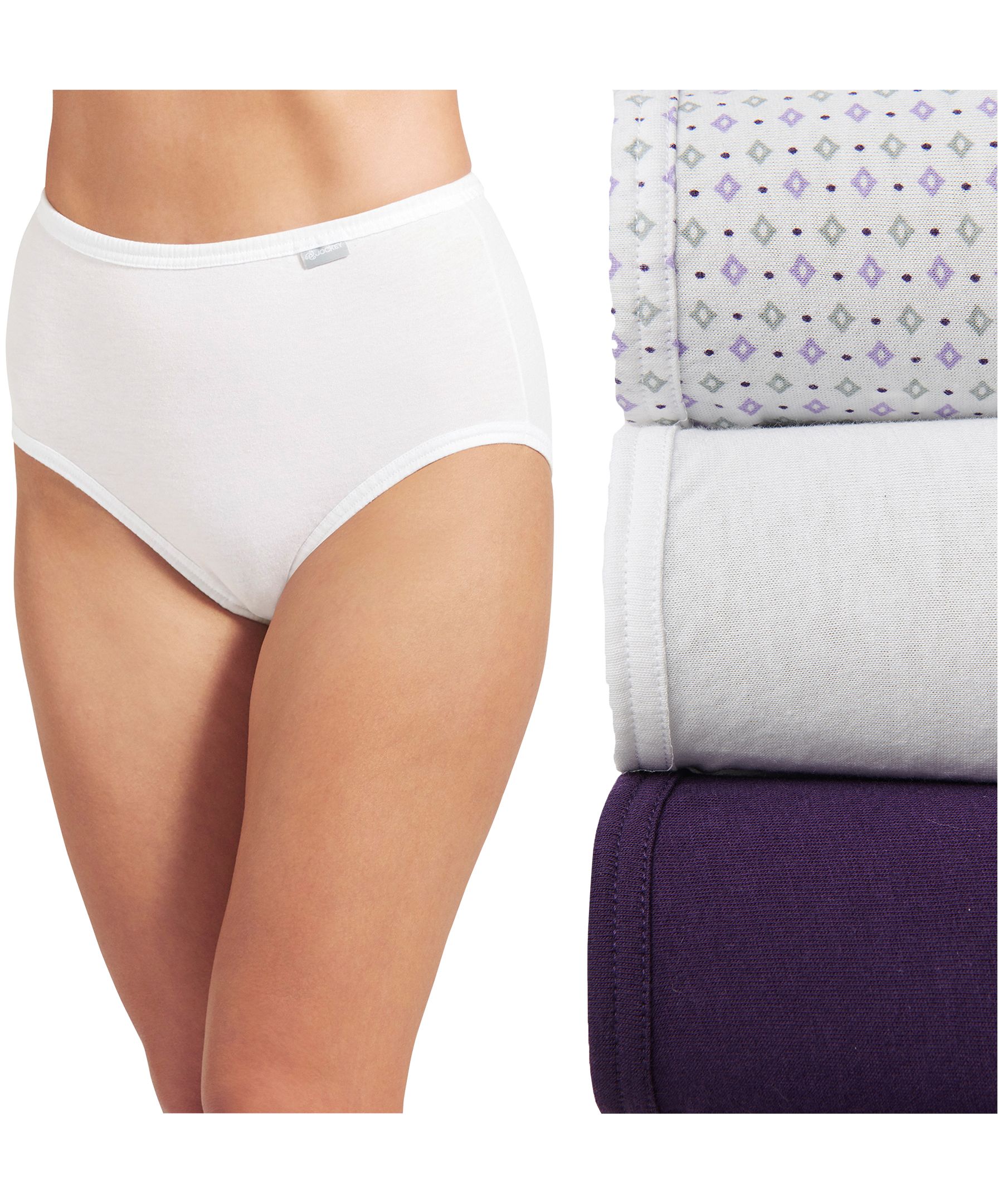 Jockey Womens Elance Brief 3 Pack Underwear Briefs 100% cotton