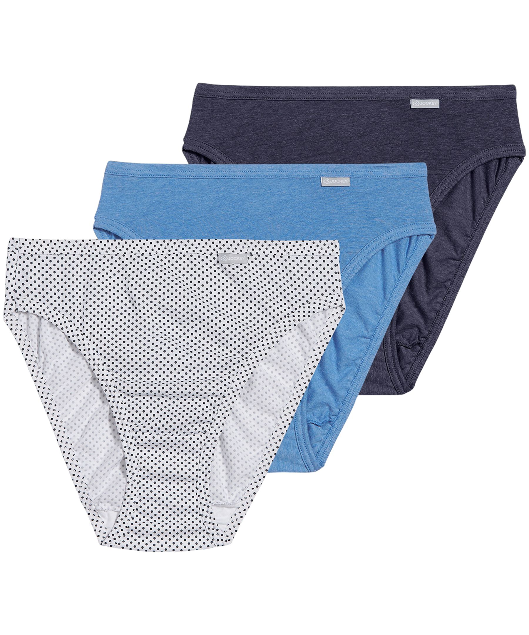 Jockey® Women's 3 Pack Elance Basic Underwear French Cut Briefs