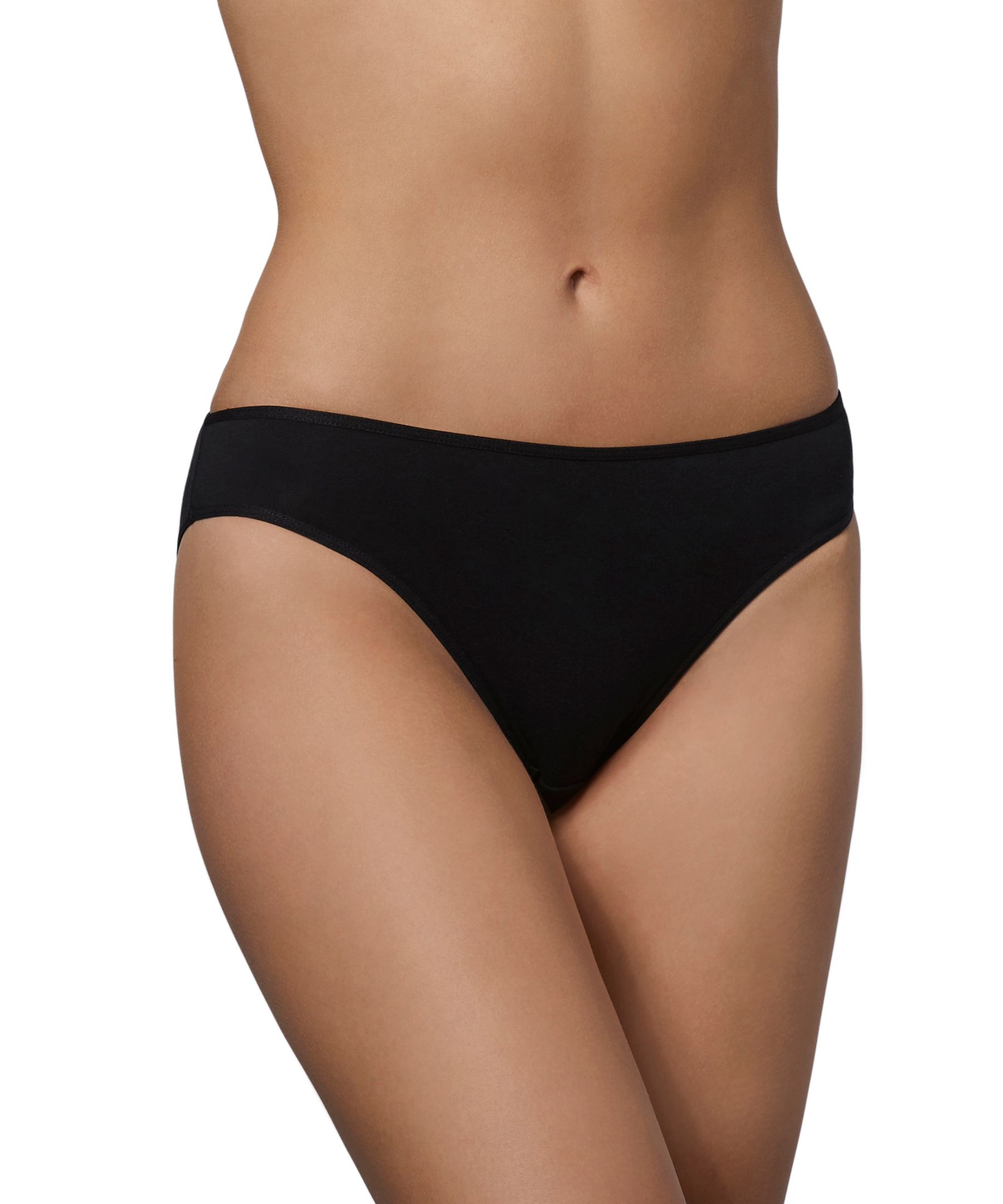 Essentials Women's Cotton Stretch Bikini Panty, 6 Pack Black, Medium  : : Clothing, Shoes & Accessories