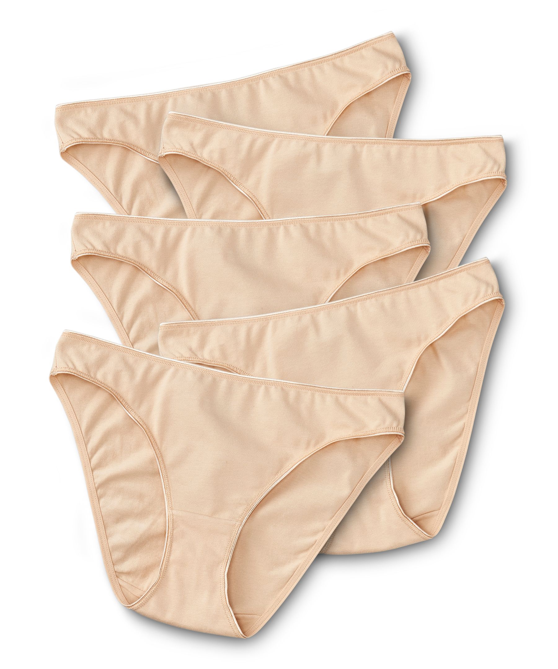 Denver Hayes Women's 5 Pack Cotton Stretch Bikini Panty