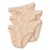 Denver Hayes Women's 5 Pack Cotton Stretch Bikini Panty Front_Flat