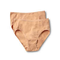 Denver Hayes Women's 2 Pack Perfect Fit Cotton Stretch Hi Cut Panty
