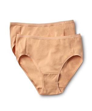 Denver Hayes Women's 2 Pack Perfect Fit Cotton Stretch Hi Cut Panty
