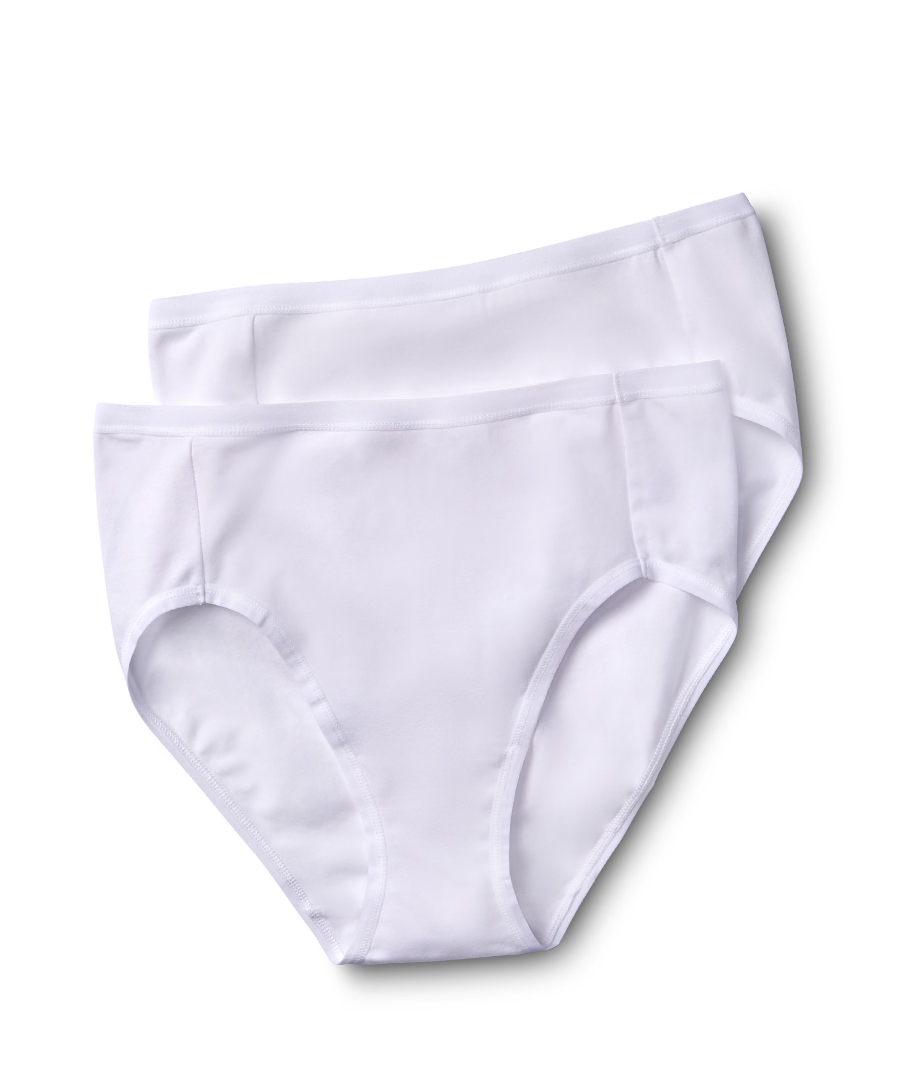 Denver Hayes Women's 2 Pack Perfect Fit Cotton Stretch Hi Cut Panty