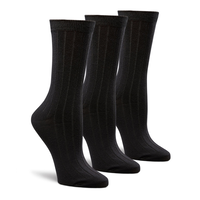 Denver Hayes Women's 3 Pack Rib Casual Sock Front_Angled_Right