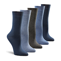 Mi-chaussettes Denver Hayes en modal et en coton, pour femmes, paquet de 5 paires Front_Angled_Right