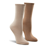 Denver Hayes Women's 2 Pack Bamboo Crew Socks Front_Angled_Right