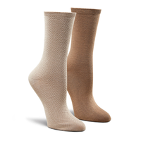 Denver Hayes Women's 2 Pack Bamboo Crew Socks Front_Angled_Right