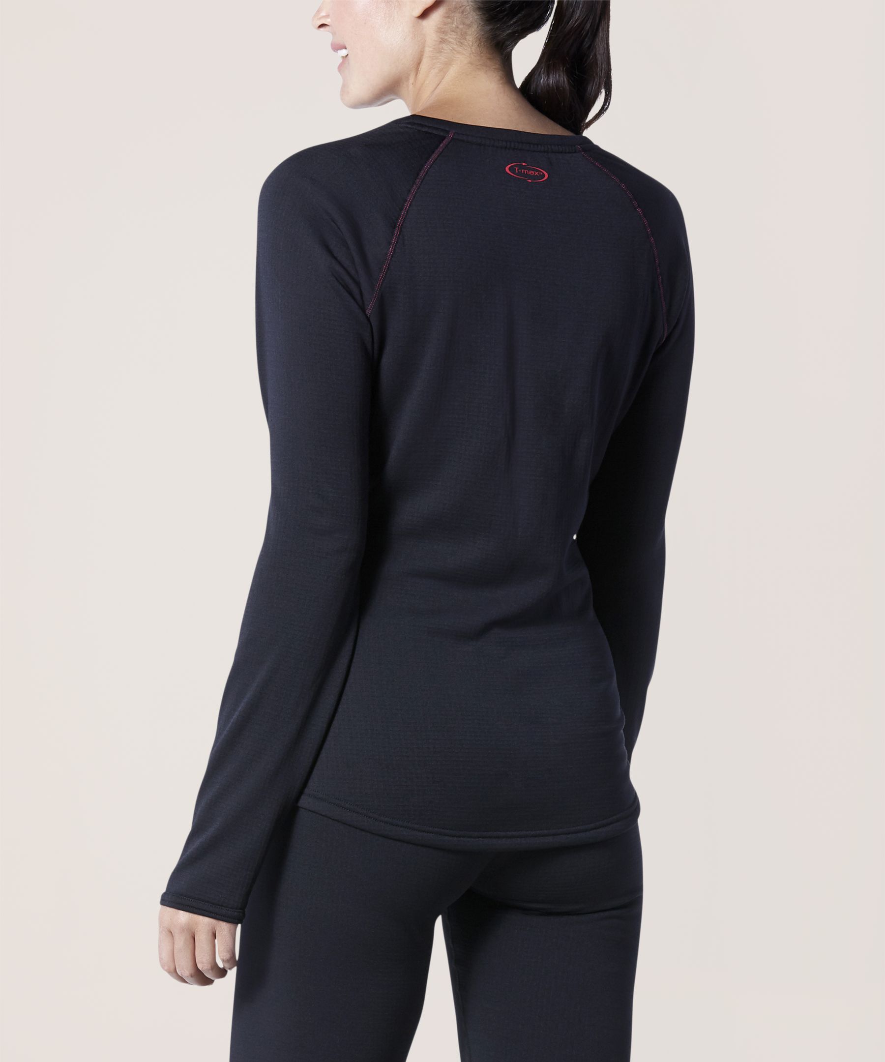 Haut en molleton WindRiver T-Max Heat à grille à col ras du cou et à manches longues, pour femmes