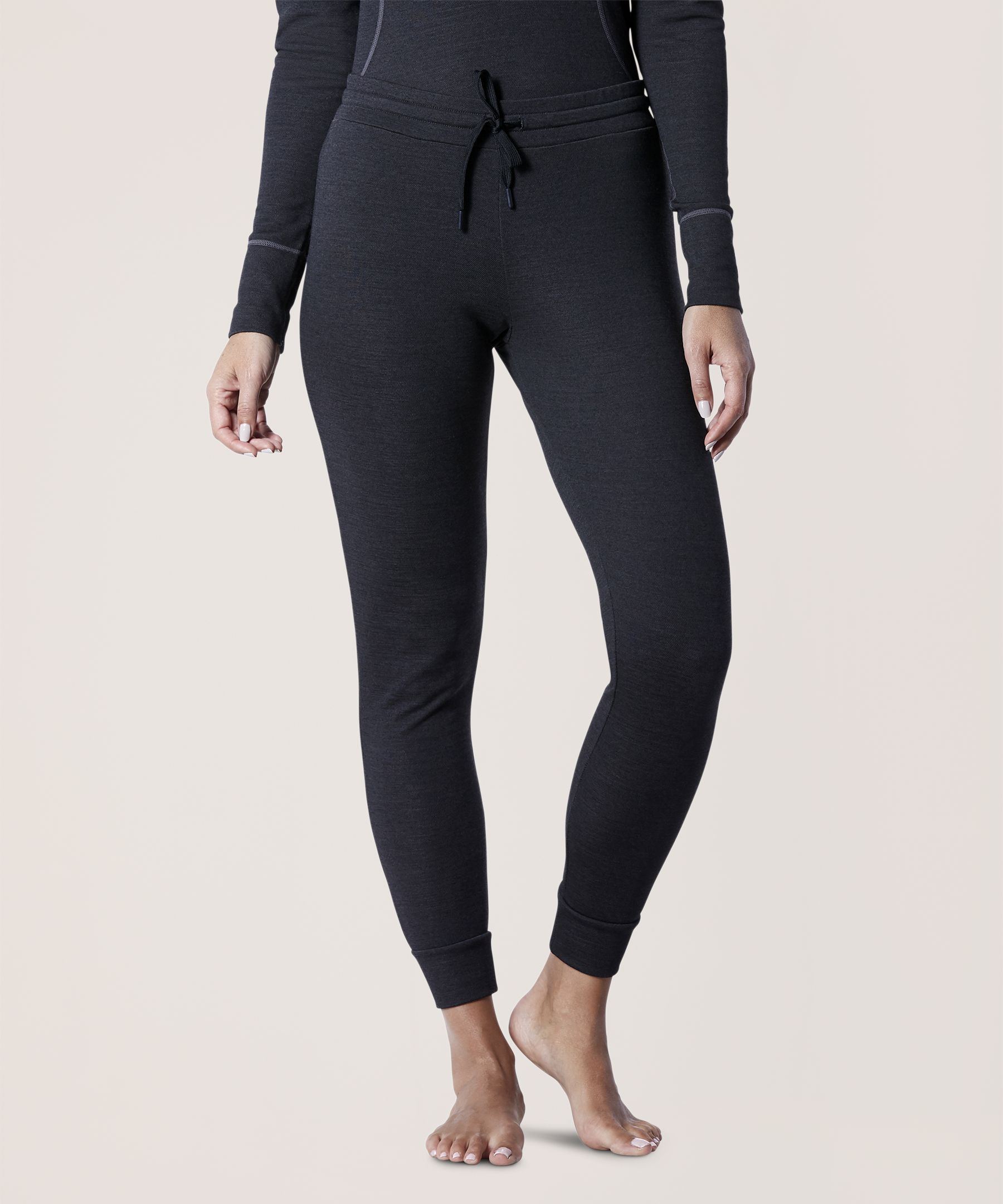 WindRiver Women's Lifa Merino Wool Blend T-Max Heat Thermal Pants with Drawstring