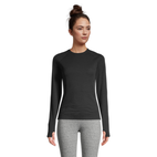 WindRiver Women's T-MAX Heat 4 Way Stretch Supersoft Long Sleeve Heather Thermal  Top