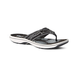 Clarks Women's Breeze Flip Flop Sandals Front_Three_Fourths_Angled_Right