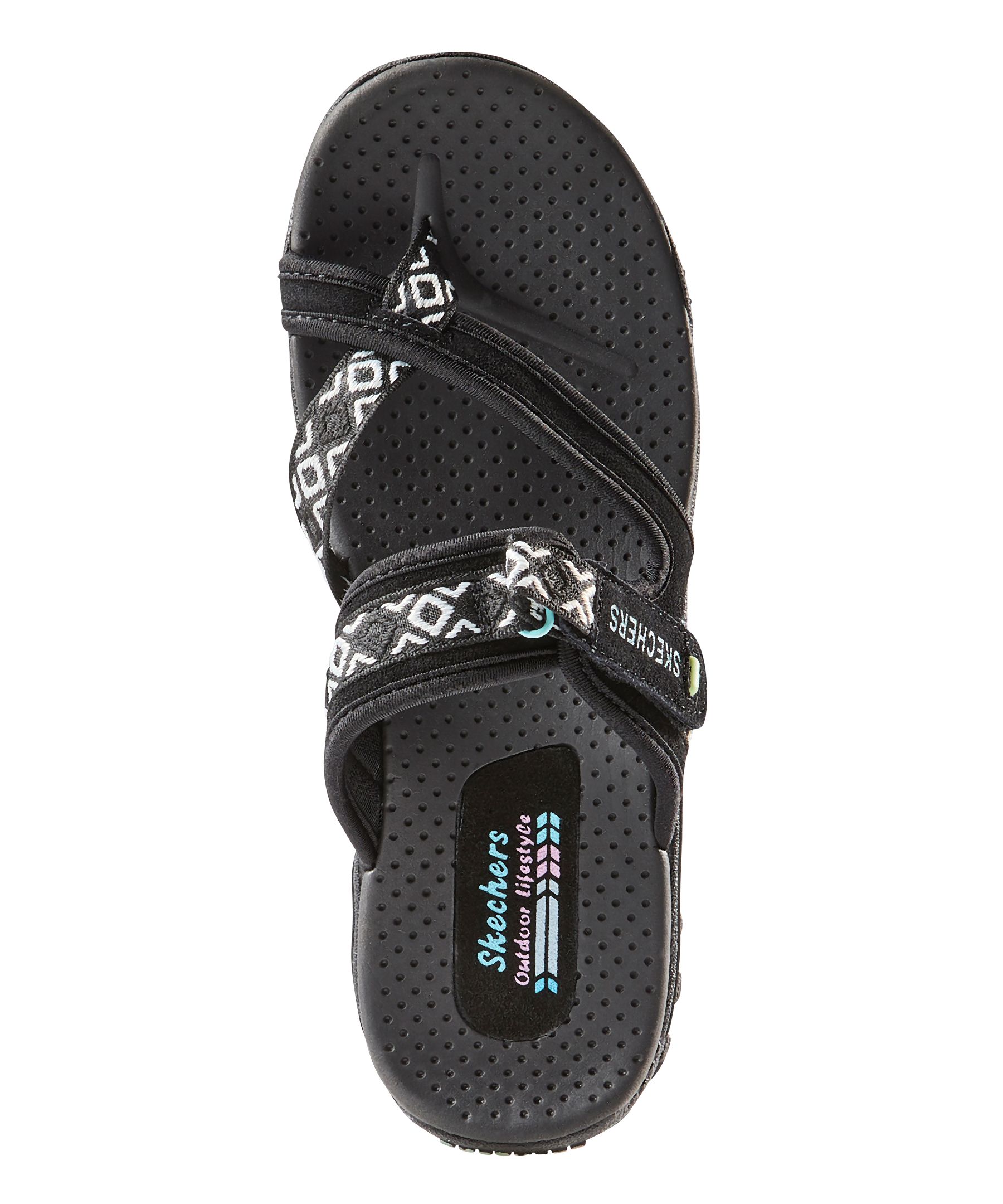 Skechers Women's Reggae Trailway Flip-Flop Sandals Black Mark's