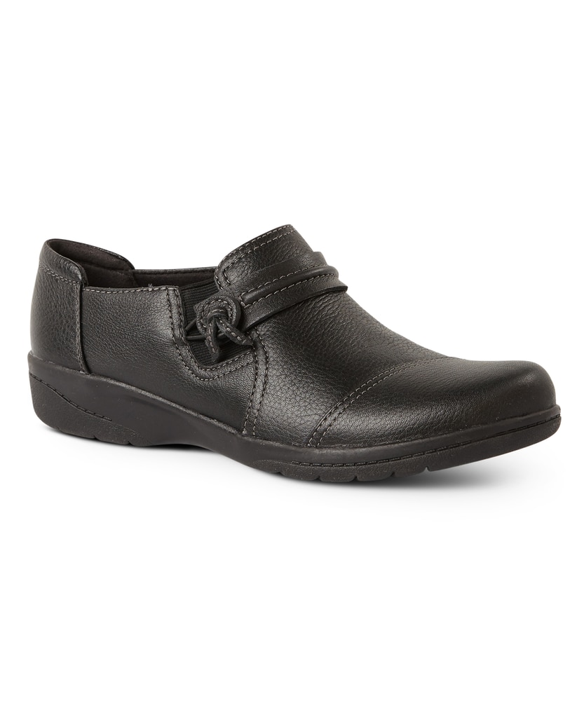 Clarks Women's Cheyn Madi Slip On Leather Shoes - Black | Marks