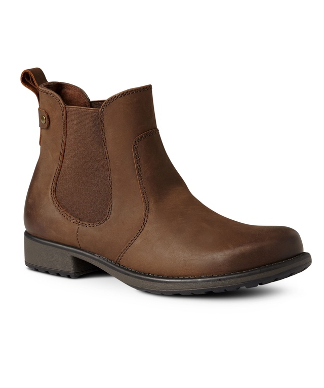Denver Hayes Women's Ainsley Quad Comfort Leather Chelsea Wide Boots - Brown