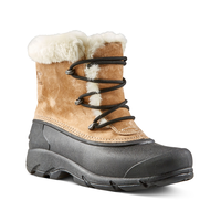Bottes d'hiver Sorel en suède étanches à l'eau et à lacets, pour femmes, Snow Angel Front_Three_Fourths_Angled_Right