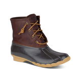 Bottes en coutil imperméables doublées pour femmes, Sperry, Saltwater, brun foncé Front_Three_Fourths_Angled_Right