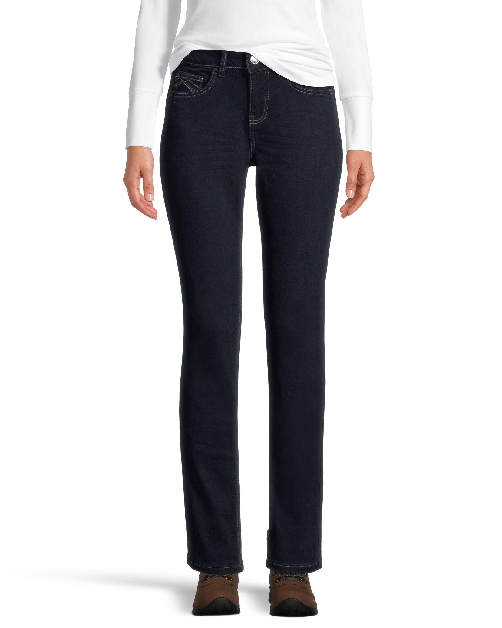 WindRiver Women's T-Max Heat Lined High Rise Straight Jeans