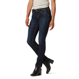 Jean à jambe droite et à taille mi-basse épousant les courbes pour femmes, Suki, Silver Front_Angled_Left