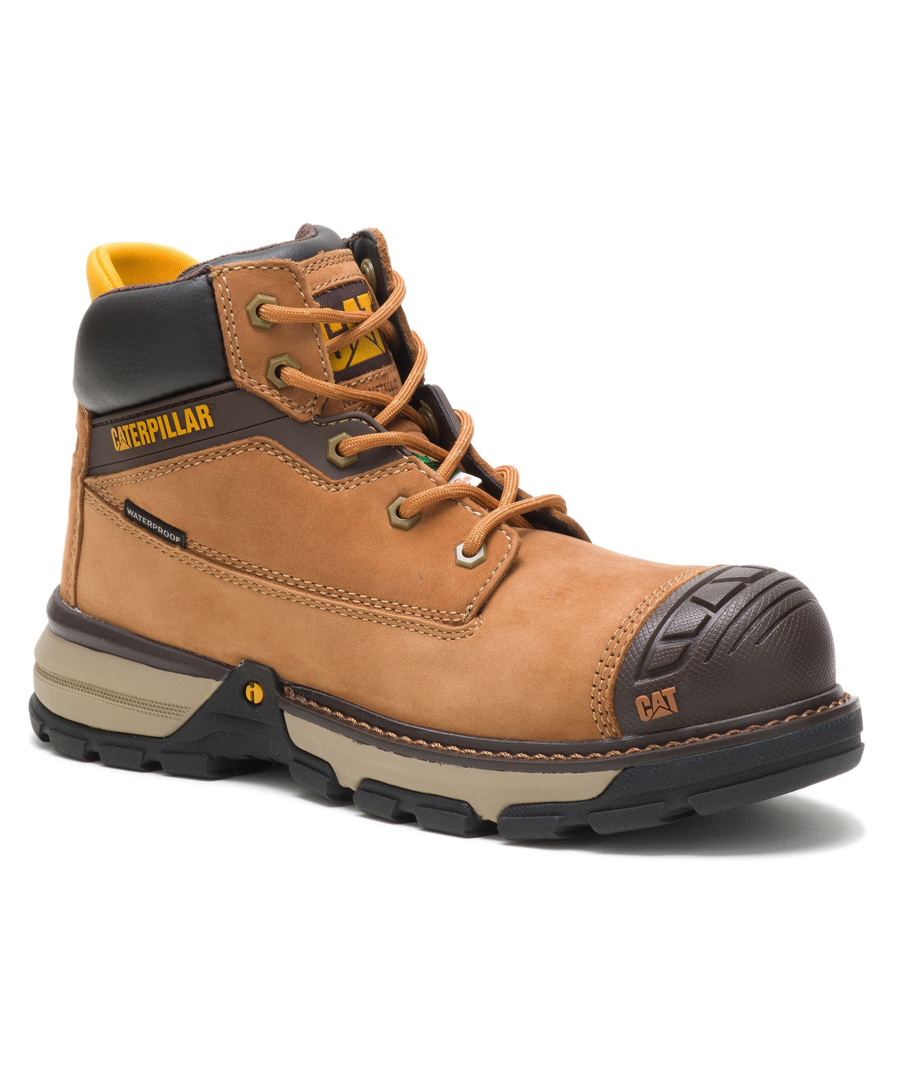 Bottes ultralégères Caterpillar de 6&nbsp;pouces en cuir nubuck étanche à l’eau et à protection en composite, pour femmes, Excavator