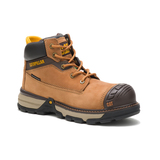 Caterpillar - CAT Women's Excavator Superlite 6 Inch Composite Toe Composite Plate Waterproof Nubuck Leather Boots - Brown Front_Three_Fourths_Angled_Right