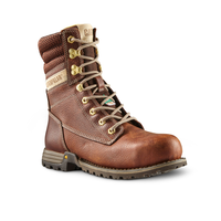 Caterpillar - CAT Women's Clover 8 Inch Steel Toe Steel Plate Leather Work Boots Front_Three_Fourths_Angled_Right
