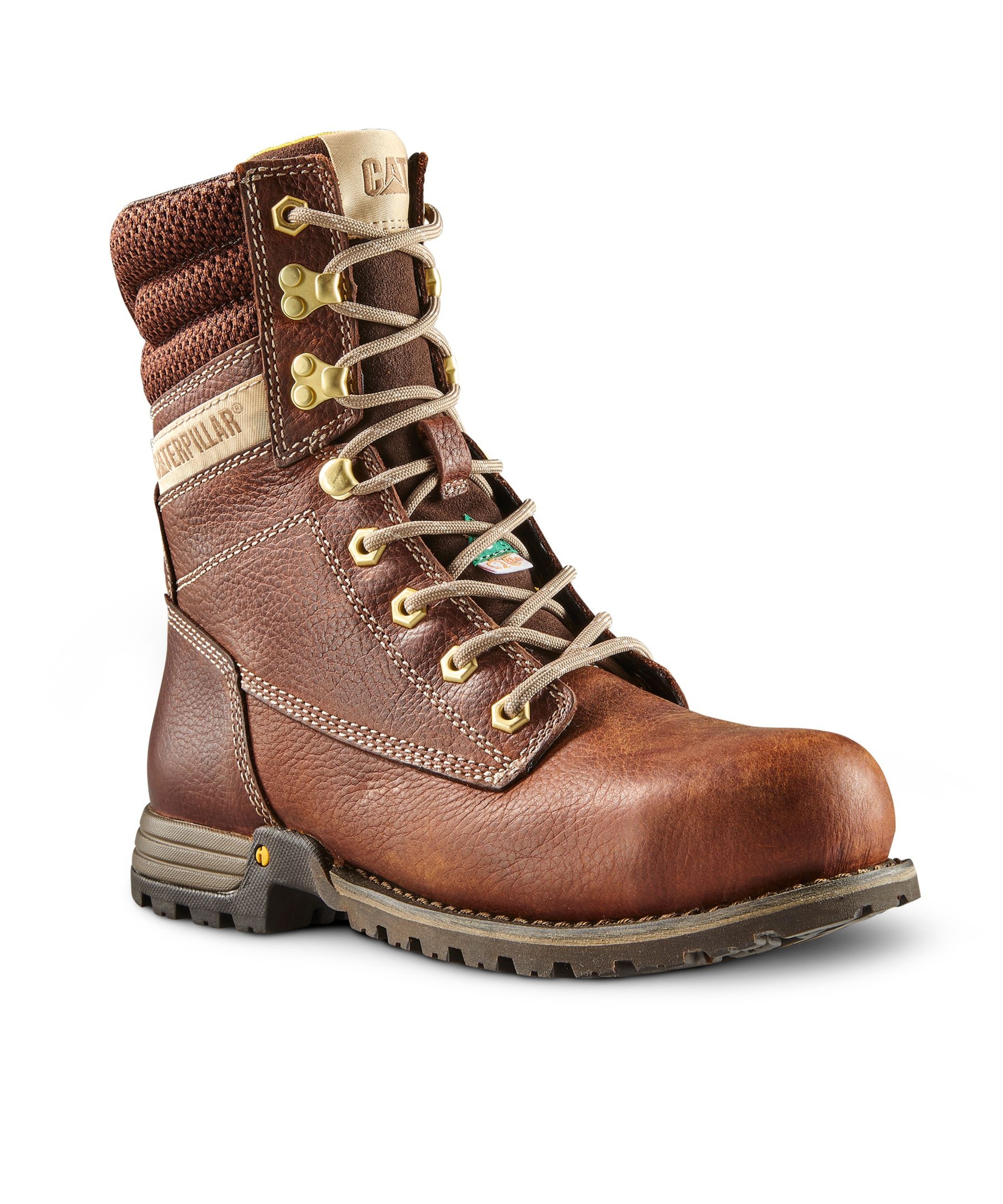 Caterpillar CAT Women's Clover 8 Inch Steel Toe Steel Plate Leather