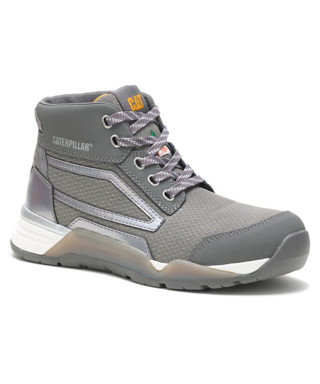 CAT Women's Sprint Mid Aluminum Toe Composite Plate Athletic Safety Shoes - Charcoal
