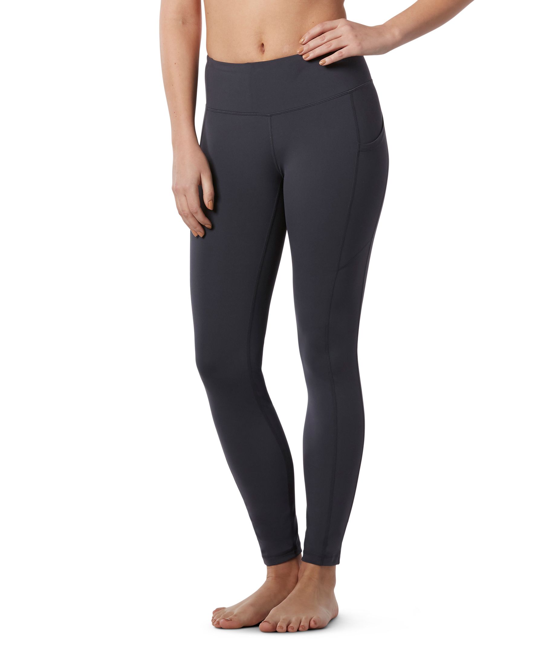 Women's Mid Rise Live-In Comfort Leggings with Side Pocket - Full