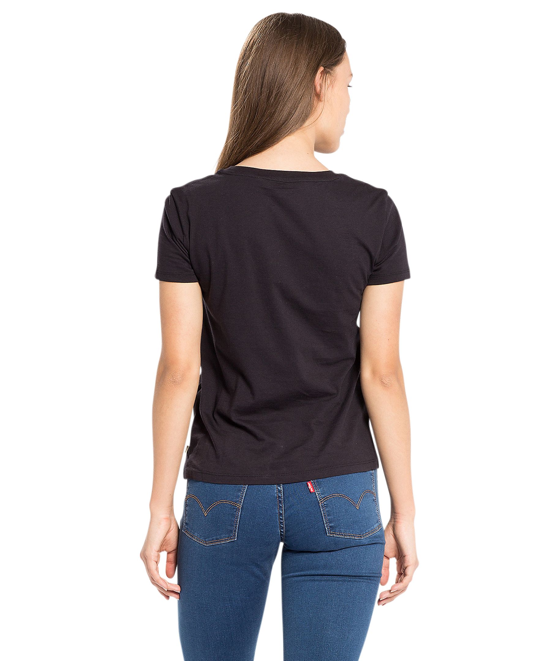 Levi's Le t-shirt parfait pour femmes avec graphique chauve-souris de la marque, noir