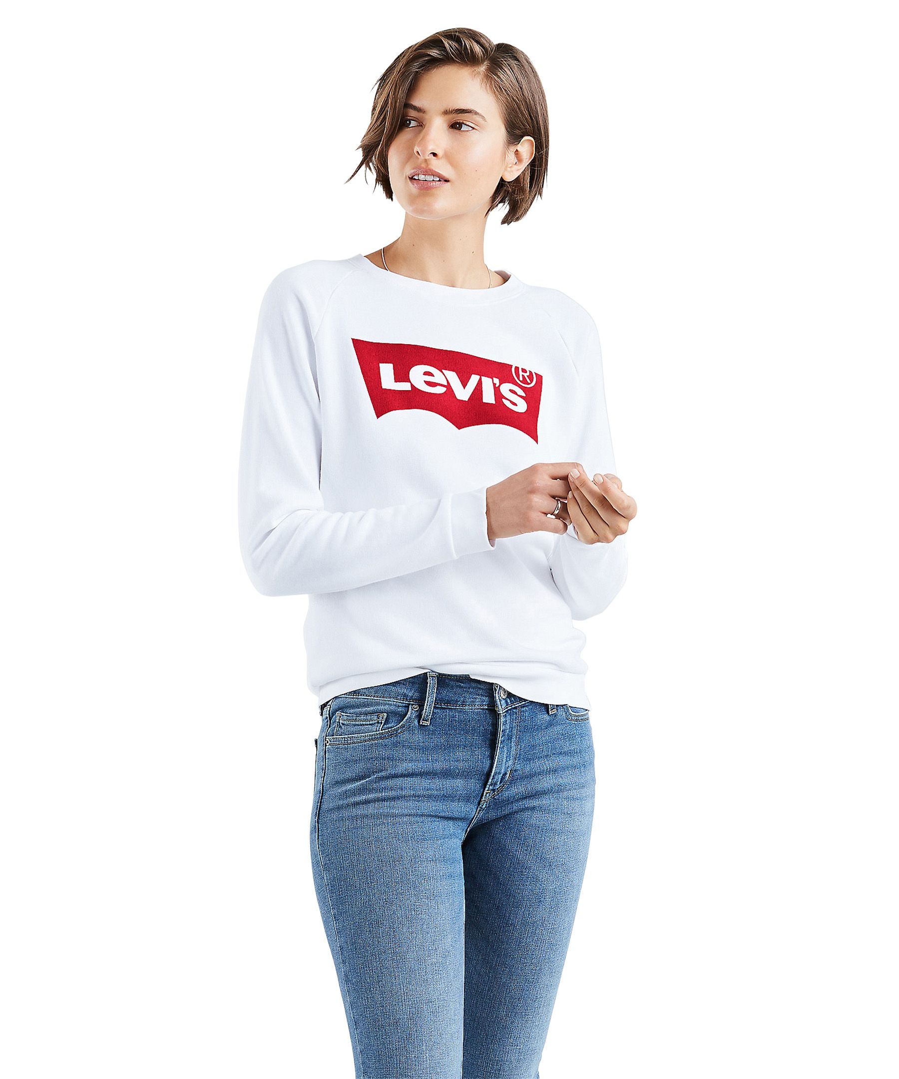Levi's Chandail en molleton classique avec col ras du cou et graphique pour femmes