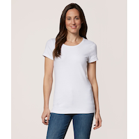 T-shirt ajusté à col ras du cou pour femmes, Denver Hayes Front_Flat