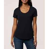 Denver Hayes Women's Relaxed Fit Scoop Neck T Shirt