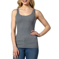 Denver Hayes Women's Fitted Ribbed Tank Front_Flat