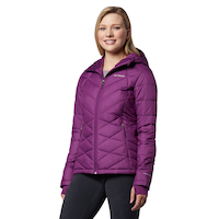 Columbia Women's Heavenly Omni-Heat Water Resistant Insulated Hooded Jacket Front_Three_Fourths_Angled_Left