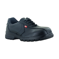 Chaussures de travail à lacets en cuir à protection en acier et en composite pour femmes, Maddy, Mellowwalk Front_Three_Fourths_Angled_Right