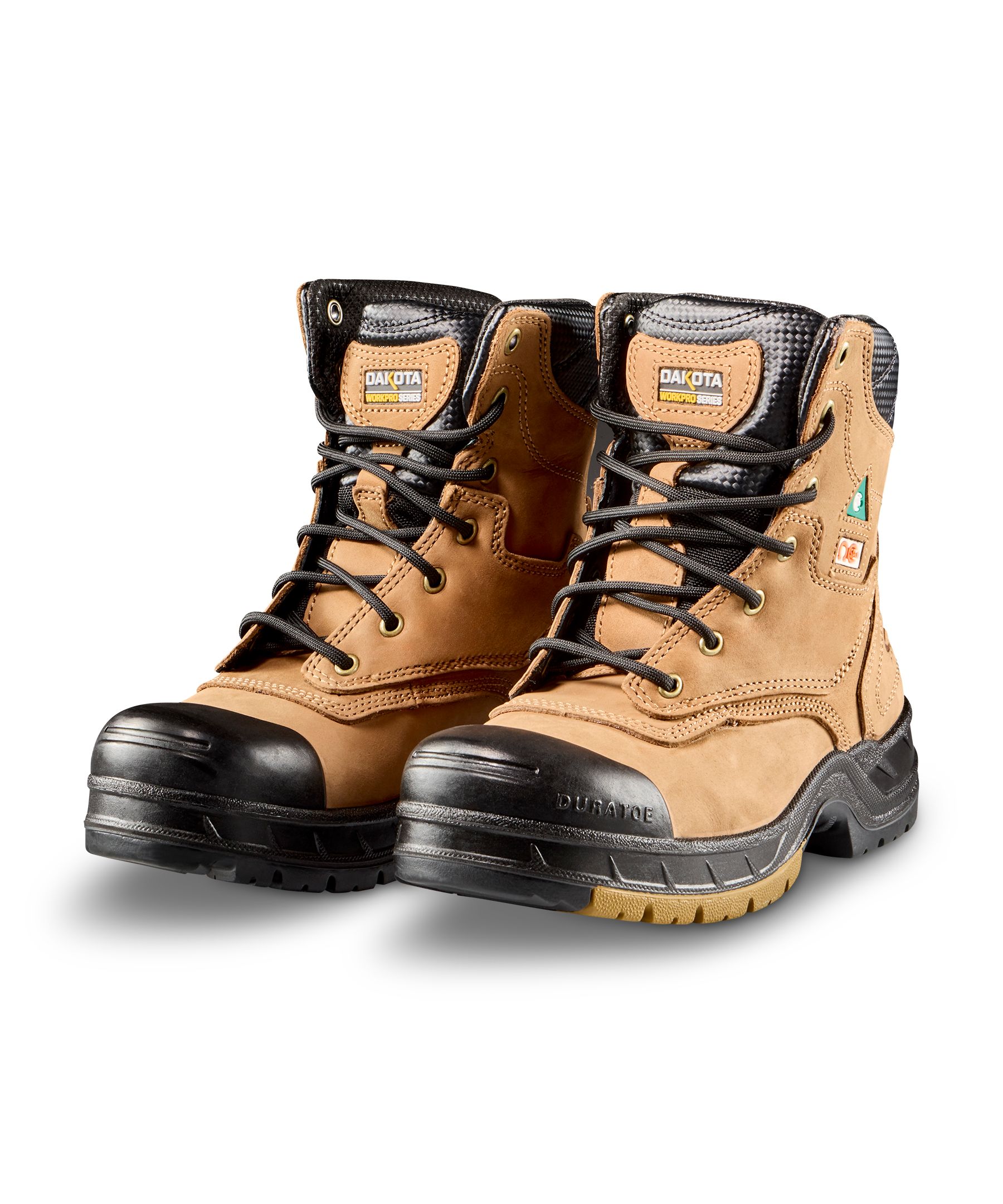 Dakota WorkPro Series Women's 8 Inch Quad Comfort Basic Steel Toe Composite Plate Nubuck Leather Work Boots