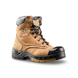 Dakota WorkPro Series Women's 8 Inch Quad Comfort Basic Steel Toe Composite Plate Nubuck Leather Work Boots Front_Three_Fourths_Angled_Right