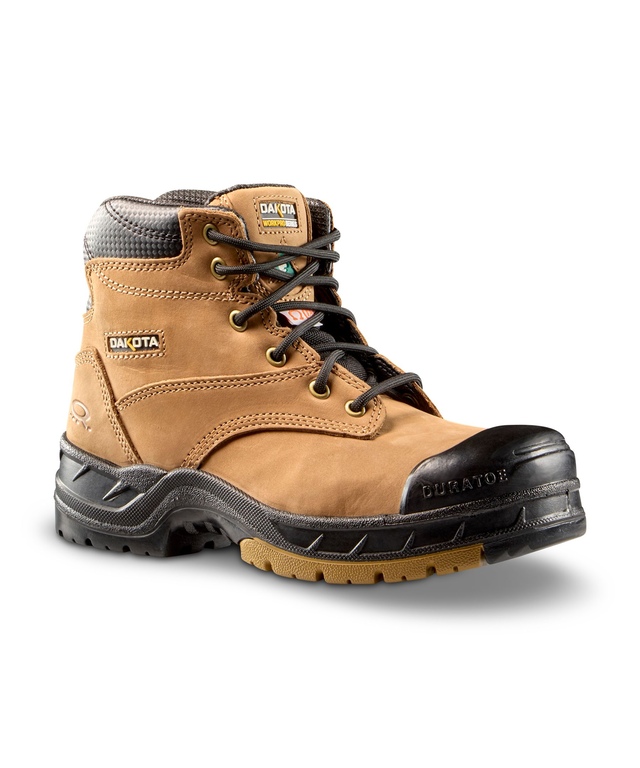 Bottes de travail en cuir de 6&nbsp;pouces avec antidérapant Tarantula et à protection en acier et en composite pour femmes, Quad Basic, Dakota WorkPro Series