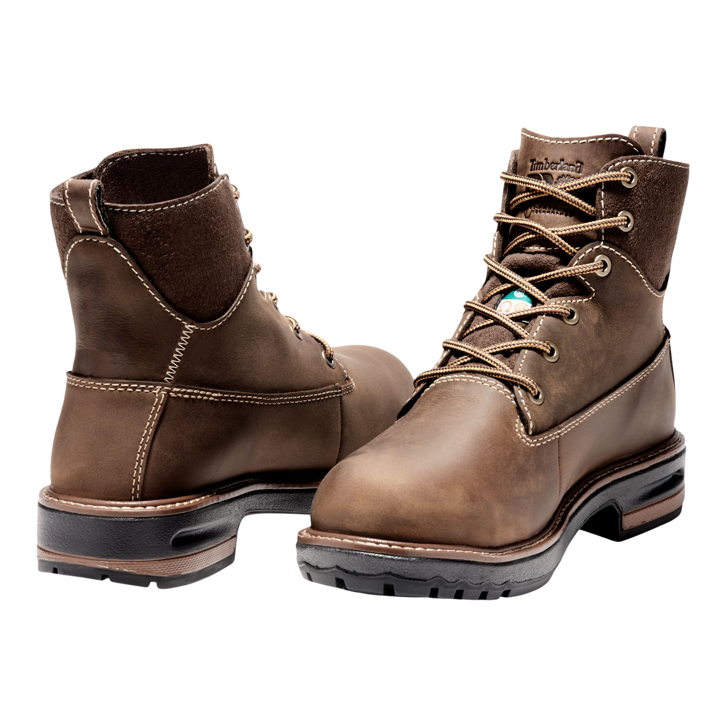 Timberland PRO Bottes de travail en cuir à bout en aluminium de 6 po pour femmes, Hightower