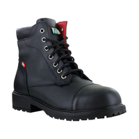 Bottes de travail de 6 pouces à glissière latérale avec embout d'acier et semelle infusée de cuivre pour femmes, Ellie, Mellow Walk Front_Three_Fourths_Angled_Right