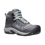 KEEN Utility Women's Reno Composite Toe Composite Plate Mid Height Waterproof Safety Hikers Front_Three_Fourths_Angled_Right