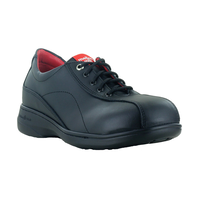 Chaussures de sécurité antidérapantes en cuir à lacets avec embout d’acier pour femmes, Mellow Walk, Daisy Front_Three_Fourths_Angled_Right