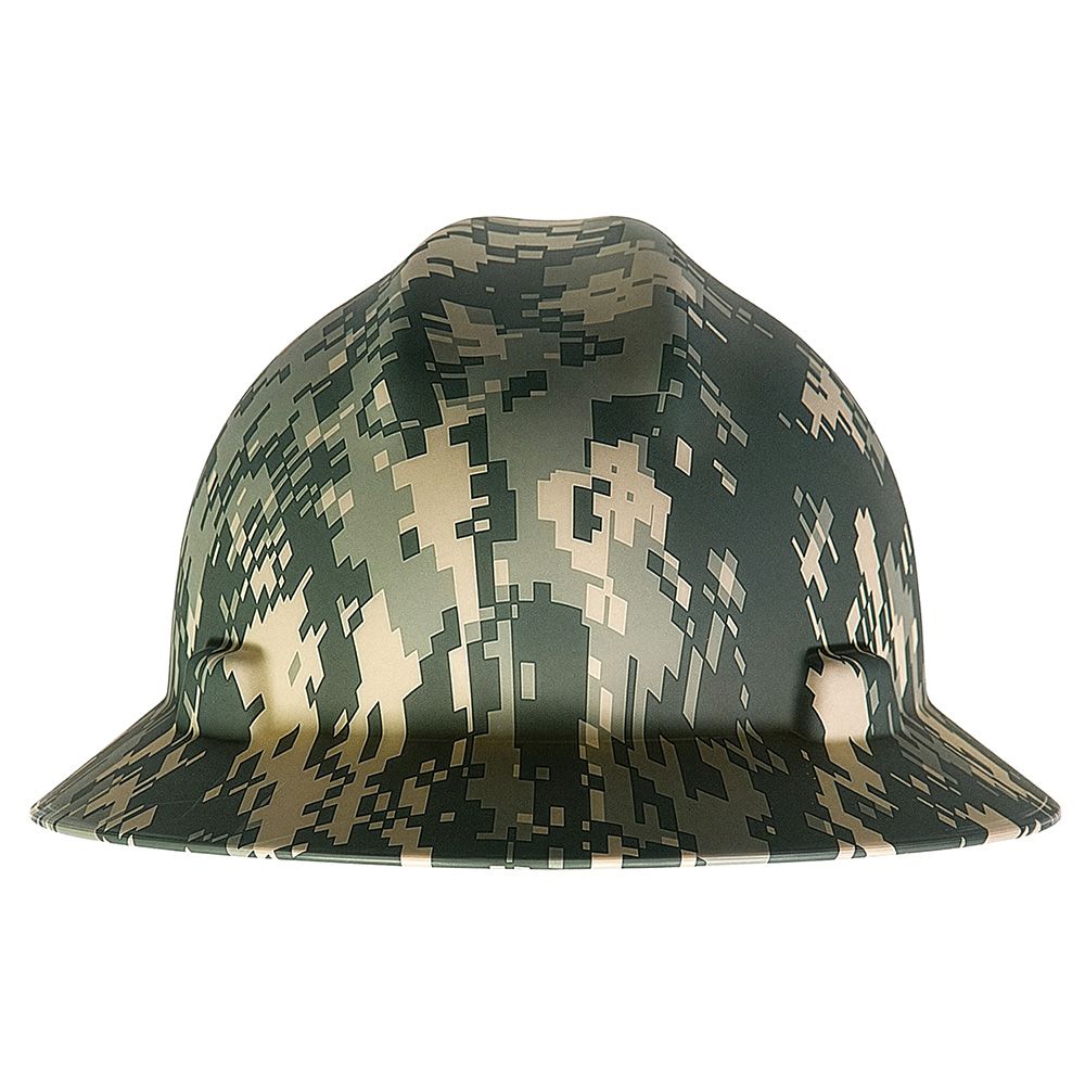 Casque de protection à bord large à motif camouflage, V-Gard, MSA