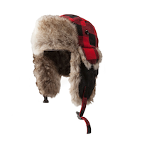 Chapeau aviateur à carreaux en laine, WindRiver