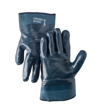 Gants robustes à enfiler enduits de nitrile avec manchettes de sécurité unisexes, paquet de 6 paires, Oil Boss, Dakota WorkPro Series