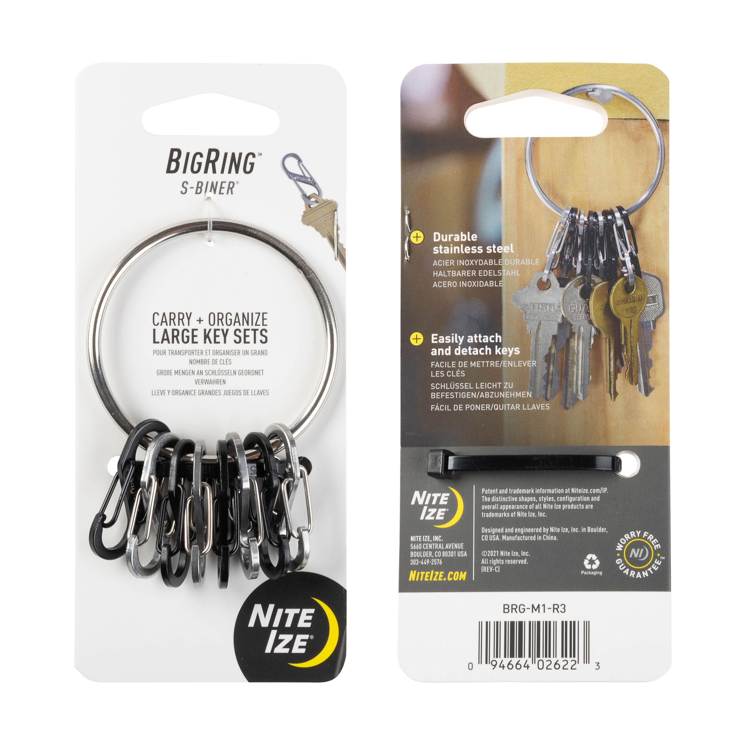 S-Biner BigRing en acier pour hommes, Nite Ize Composite_or_Mixed